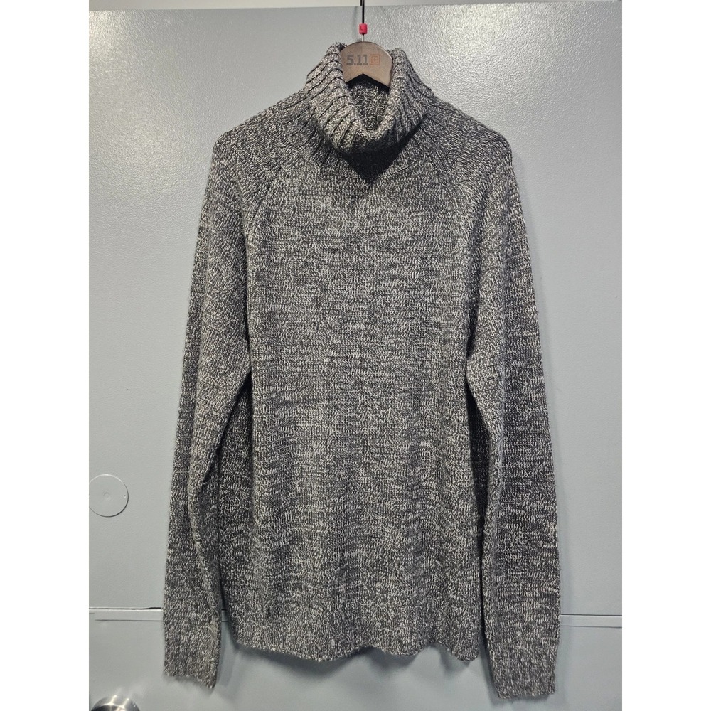 NEW American Tall Wool Blend Marled Turtleneck Sweater M/T Medium Tall Gray $85